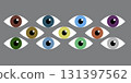 Simple eyes of different color. Flat vector illustration 131397562
