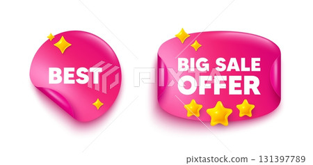 Best sticker tag. Big offer paper price banner. Best promotion tag. Special offer Sale sign. Advertising Discounts symbol. Discount sticker with 3d stars. Vector Best sticker tag. Big offer paper price banner. Best promotion tag. Special offer Sale sign. Advertising Discounts symbol. Discount sticker with 3d stars. Vector 131397789