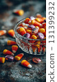 Colorful candy bowl filled with sweets 131399232