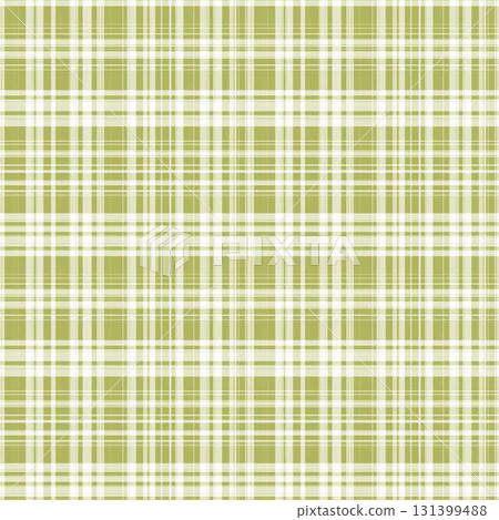 Olive Green Gingham Seamless Pattern with Bold Checks for Home Decor and Fashion 131399488