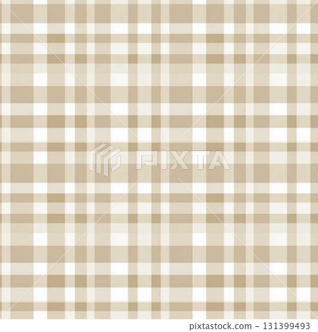 Beige Cream Gingham Seamless Pattern with Large Checks for Textiles and Wallpaper Beige Cream Gingham Seamless Pattern with Large Checks for Textiles and Wallpaper 131399493