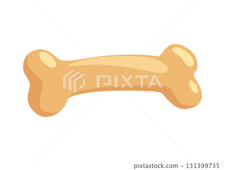 Dog bone vector icon. Pet toy and food symbol. Animal cartoon logo sign. Clip-art silhouette 131399735