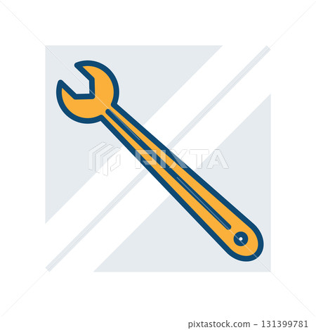 A detailed illustration representing a wrench tool icon ideal for repairs and maintenance tasks A detailed illustration representing a wrench tool icon ideal for repairs and maintenance tasks 131399781