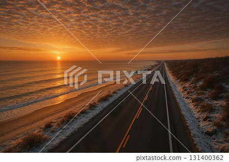 Coastal Road Along the Sea for Landscape and Travel Design 131400362