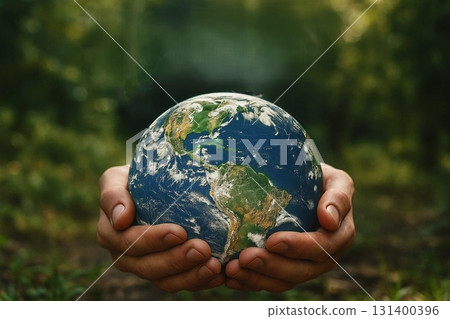 Globe in Human Hands for Education and Conceptual Design 131400396