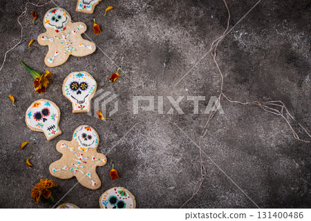 Mexican Halloween Dia de los Muertos cookies 131400486