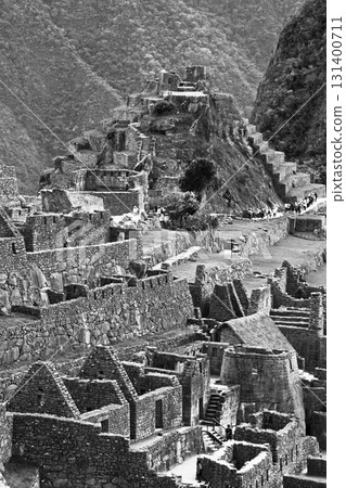 Dwellings in Machu Picchu ruins, Peru, South America Dwellings in Machu Picchu ruins, Peru, South America 131400711