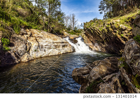 Cascata do Pego do Inferno waterfall in Azenha nova, Portugal 131401014