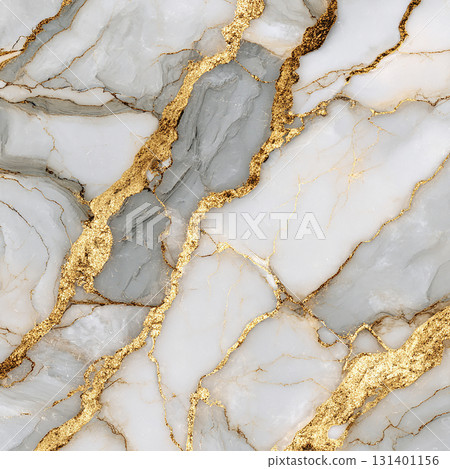美麗的大理石紋理，帶有金色圖案。奢華的大理石背景材料。 131401156