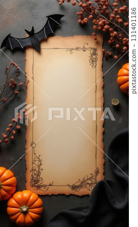 Autumn halloween menu card 131401186