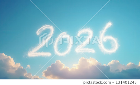 Happy new year 2026! with copy space 131401243