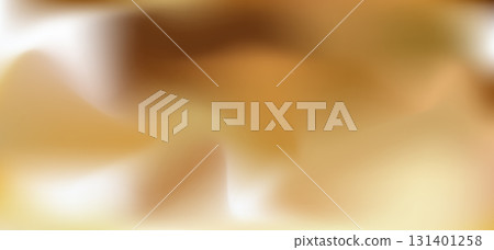Blurred wavy soft golden brown and yellow vector mesh gradient background. Muted rusty beige smooth shiny digital watercolor print for fire flame concept, explosion design, 3d liquid banner 131401258