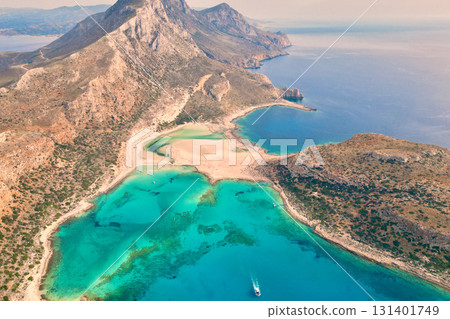 Scenic Balos Lagoon and stunning sea near Chania, Western Crete Scenic Balos Lagoon and stunning sea near Chania, Western Crete 131401749