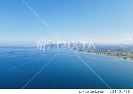 A view from the sea towards the paradise island of Crete A view from the sea towards the paradise island of Crete 131401786