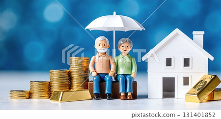 Elderly couple enjoying wealthy retirement 131401852