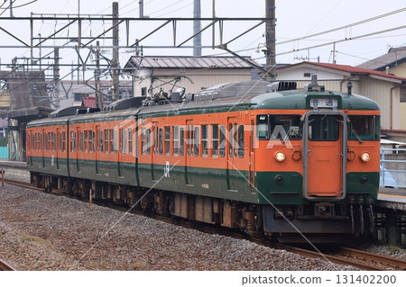 115 series train at Takasaki Vehicle Center, once active in northern Kanto, photographed on September 12, 2010 131402200