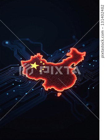 China rapidly rises as a sovereign microprocessor manufacturer - ai generated 131402482