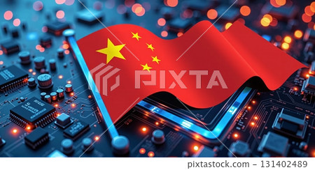 China rapidly rises as a sovereign microprocessor manufacturer - ai generated 131402489