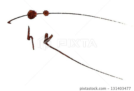 Flower characters written with a calligraphy brush Flower characters written with a calligraphy brush 131403477