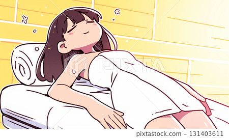 Woman receiving massage 131403611
