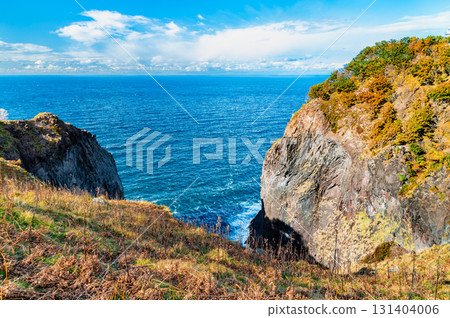 Shiretoko, Hokkaido, Autumn: Cape Puyuni and the Sea of Okhotsk 131404006