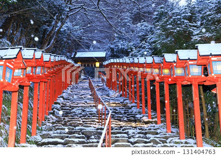 貴船神社點亮雪景 131404763