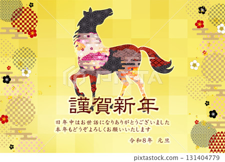 馬年賀卡十二生肖背景 馬年賀卡十二生肖背景 131404779