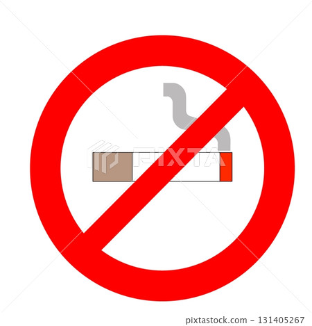 Red no smoking sign Red no smoking sign 131405267