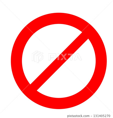 Prohibition signs that can be used as warnings 131405270