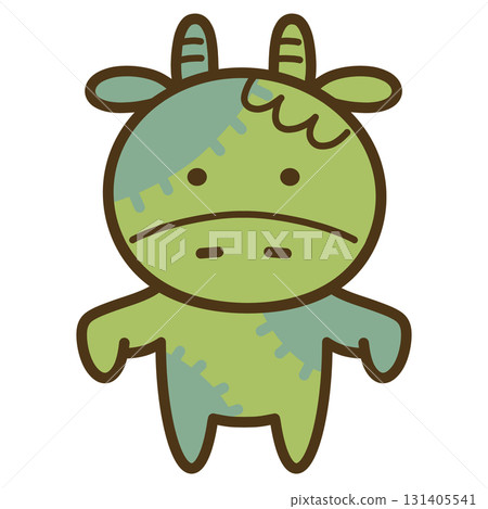 扮成殭屍的牛子的全身插圖（秋季/萬聖節） 131405541