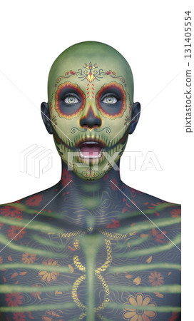 A man who had a face painting 131405554