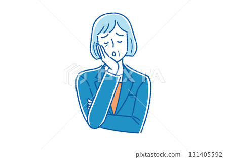 Worried female boss Worried female boss 131405592