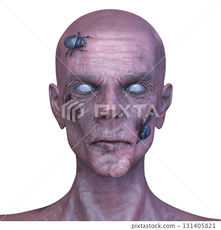 男性殭屍臉 男性殭屍臉 131405821