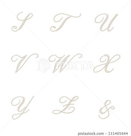 帶有陰影的珍珠字母 131405844