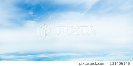 Sky Cloud Blue Background Paronama Web Cloudy summer Winter Season Day, Light Beauty Horizon Spring Brigth Gradient Calm Abstract Backdrop Air Nature View Wallpaper Landscape Cyan color Environment. 131406146