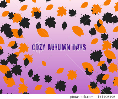 cozy autumn days falling leaves cozy autumn days falling leaves 131406396