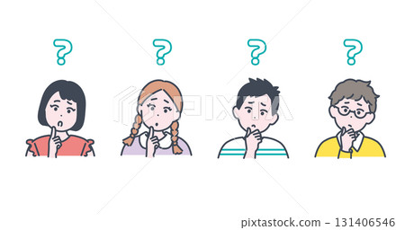 小學生思考的插圖素材 小學生思考的插圖素材 131406546