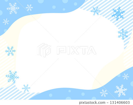 cute snowflake frame 131406603