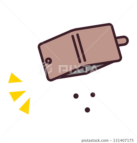 Illustration of an empty bifold wallet Illustration of an empty bifold wallet 131407175
