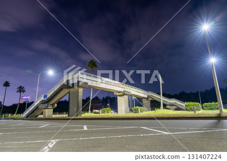 Hitotsuba Toll Road Parking (downbound) at night 131407224