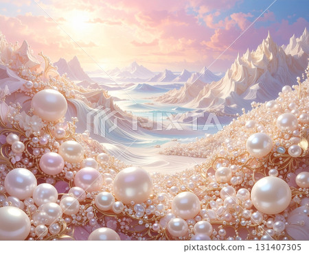 Pearl Pattern Generation AI Background 131407305