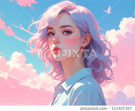 Human Pattern Generation AI Background 131407307