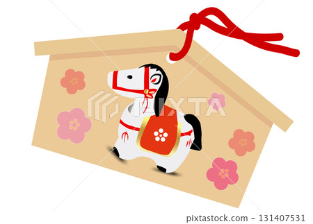 馬年賀卡十二生肖圖標 131407531