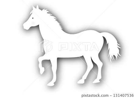 Horse New Year's card zodiac icon 131407536