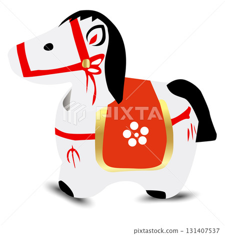 Horse New Year's card zodiac icon 131407537