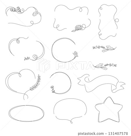 手繪框架語音泡棉集 131407578