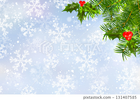 Snow Christmas winter light background 131407585