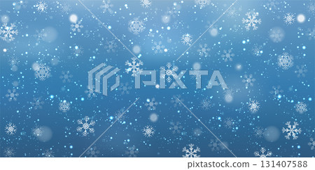 Snow Christmas winter light background 131407588