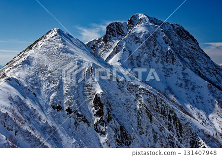 從元三郎看的八嶽山脈,阿美達岳和中岳 從元三郎看的八嶽山脈,阿美達岳和中岳 131407948