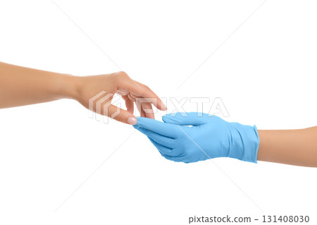 Gentle provider-patient interaction, isolated on white, PNG 131408030